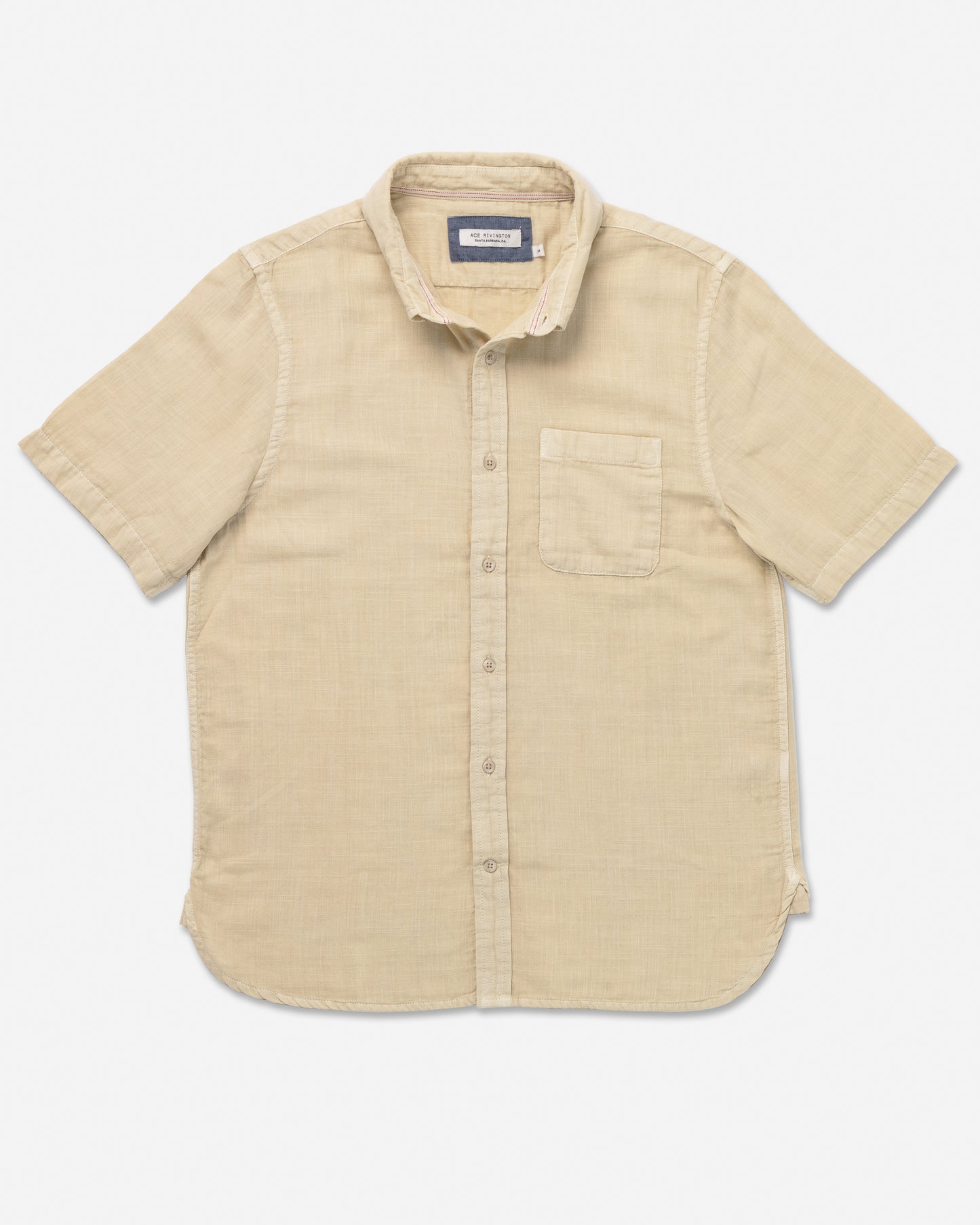 Double Gauze - Short Sleeve Tailored - Pigment Washed Beige