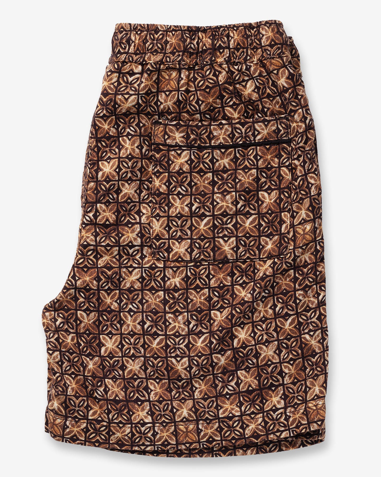 Double Gauze- Resort Shorts- Vintage Tile
