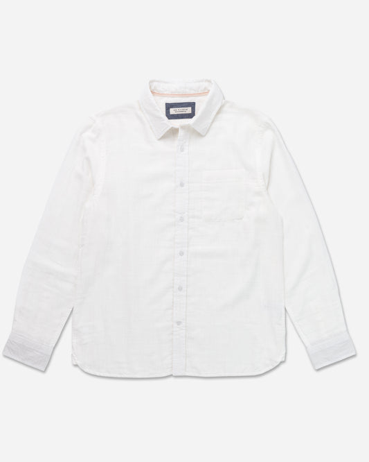 Double Gauze - Long Sleeve Tailored - Chalk