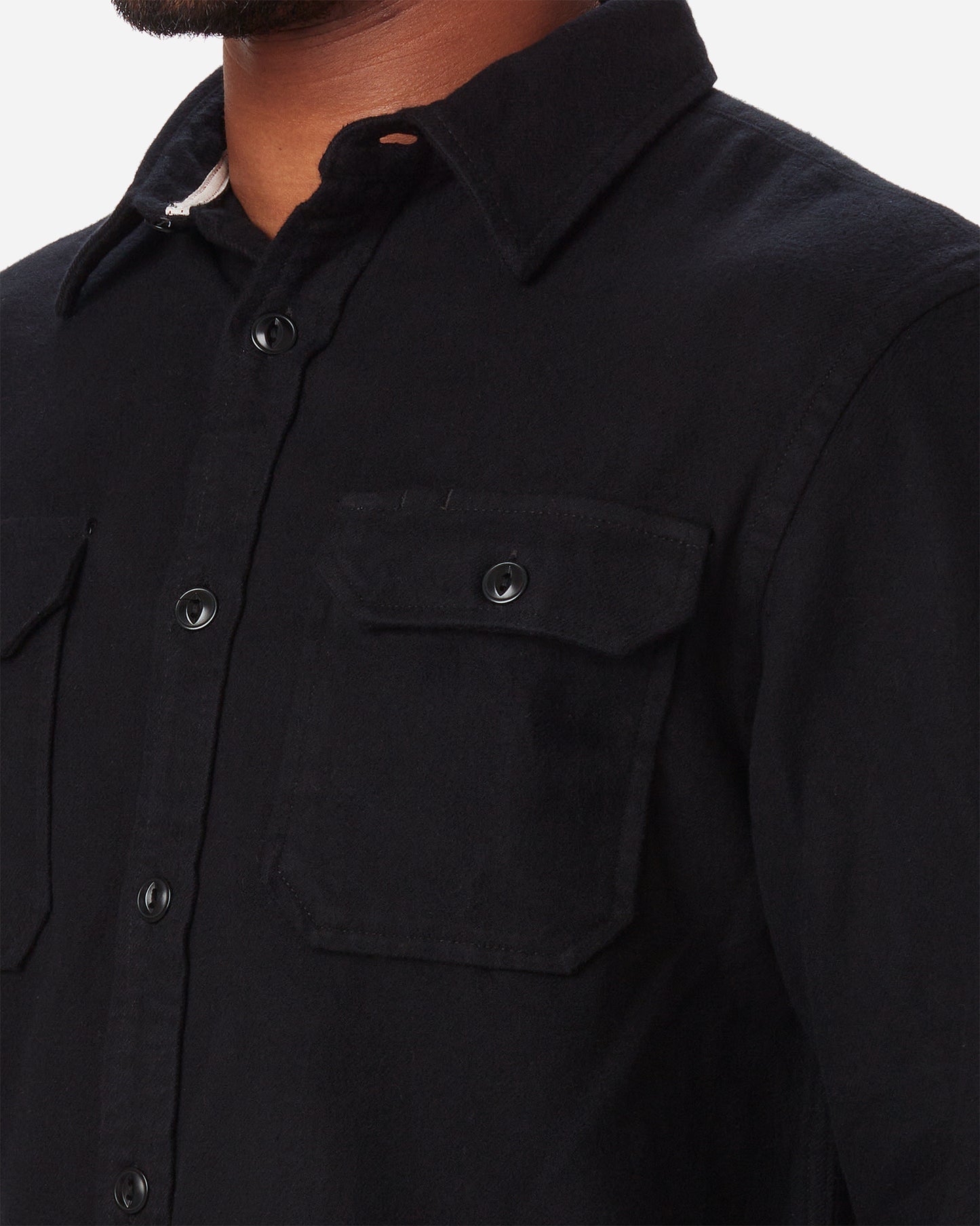 Winter Flannel - Utility Shirt - Black Black