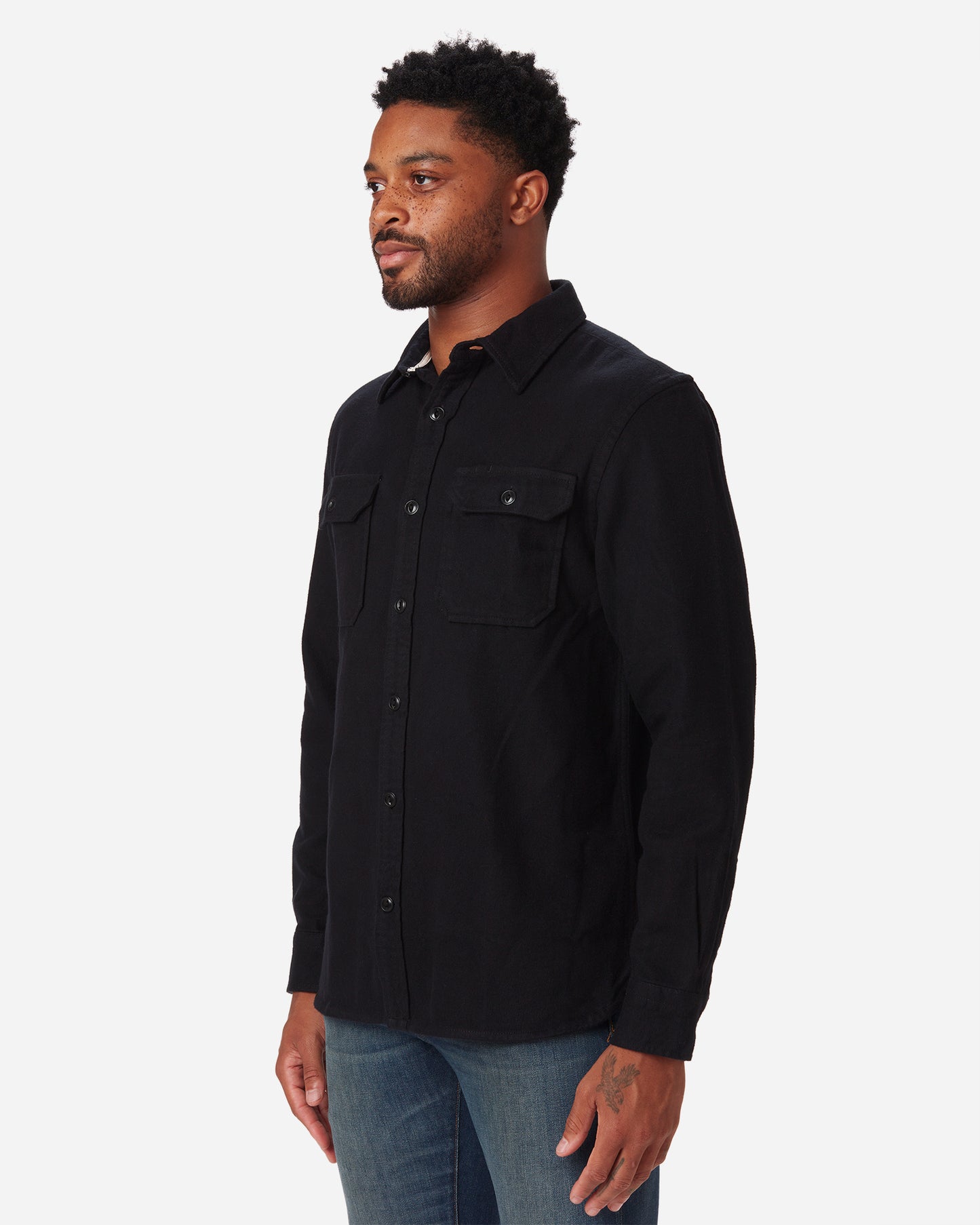 Winter Flannel - Utility Shirt - Black Black