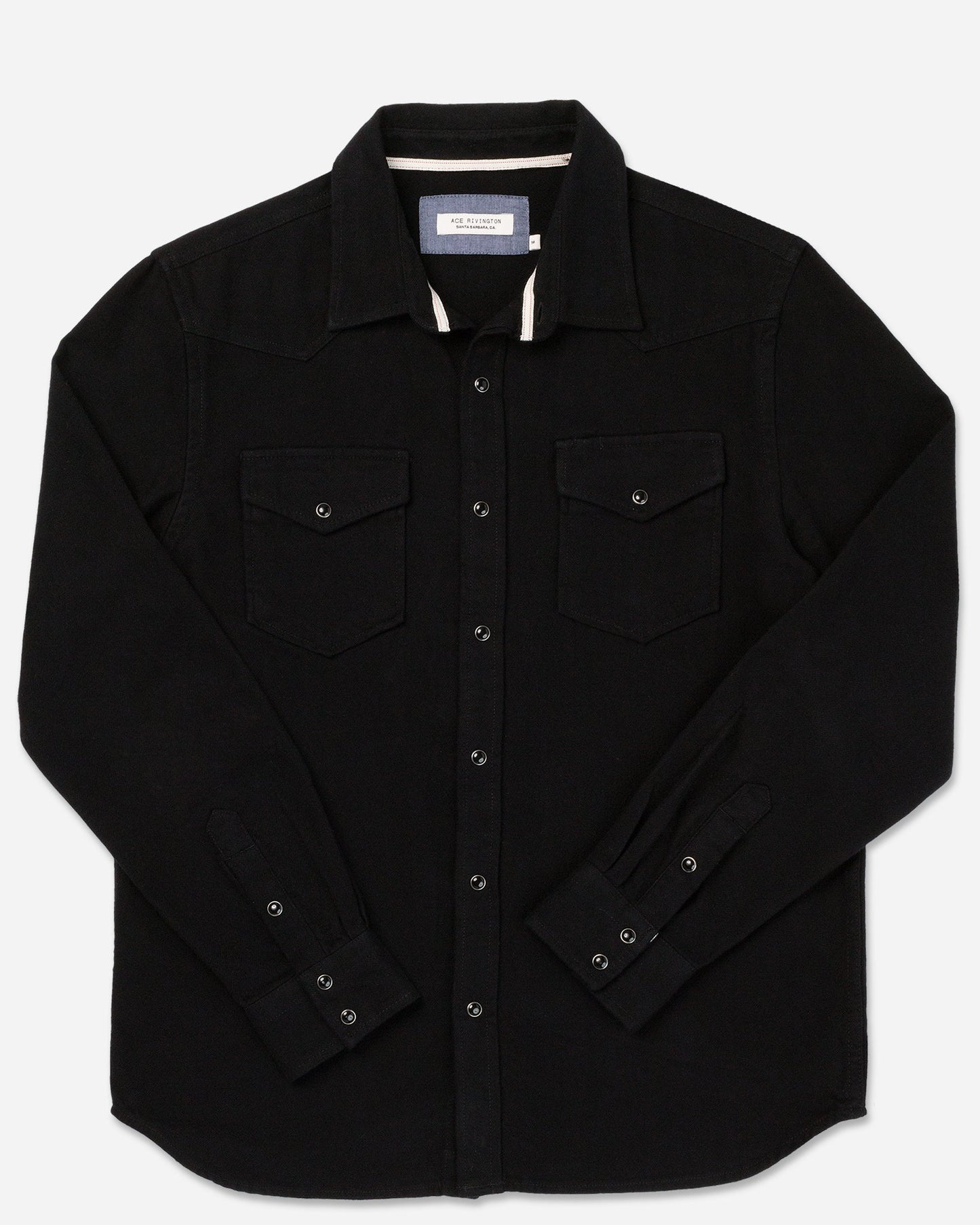 Winter Flannel - Western Shirt - Black Black