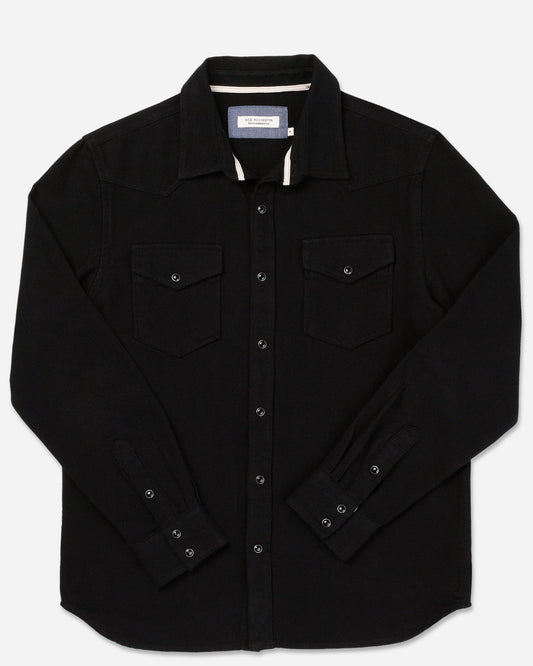 Winter Flannel - Western Shirt - Black Black