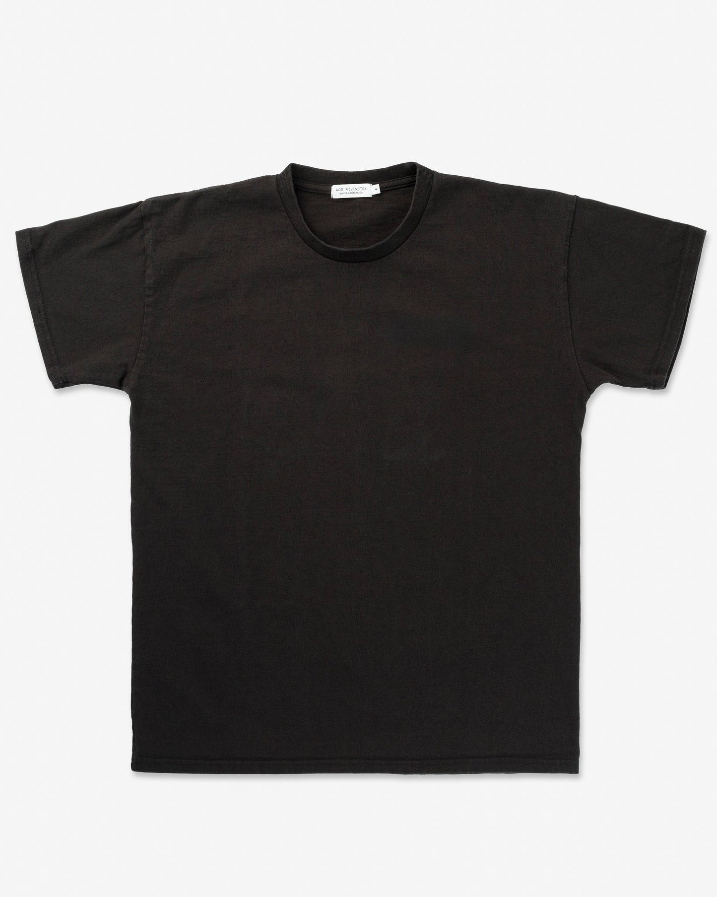plain black men's t shirt with Ace Rivington brand logo 