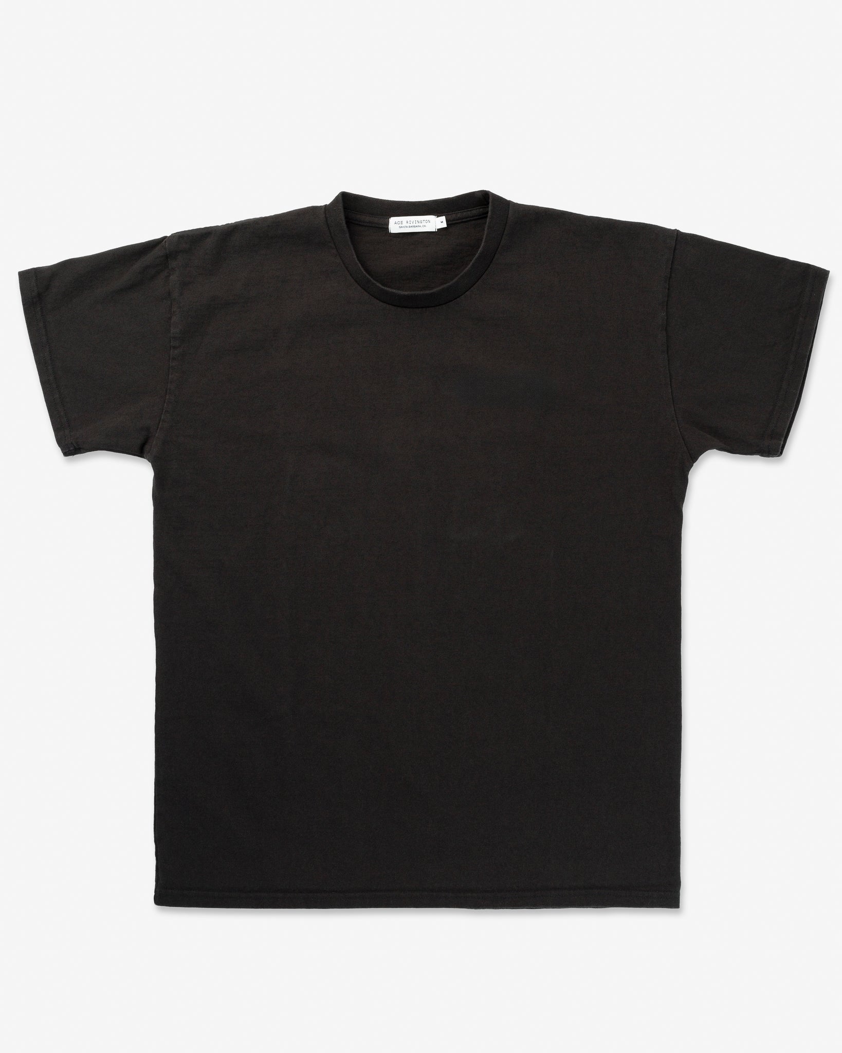 plain black men's t shirt with Ace Rivington brand logo 