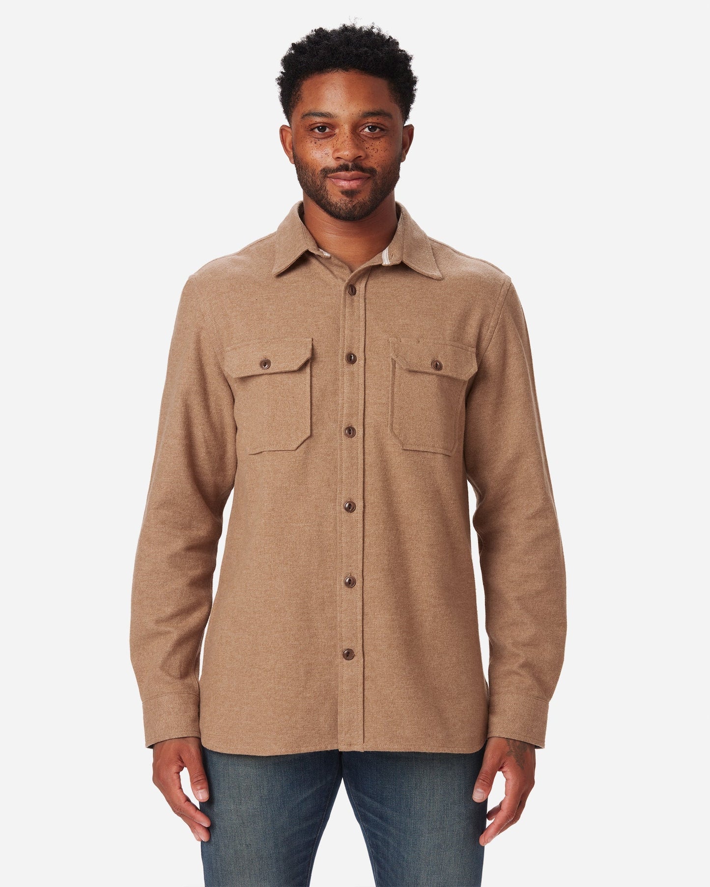 Winter Flannel - Utility Shirt - Camel