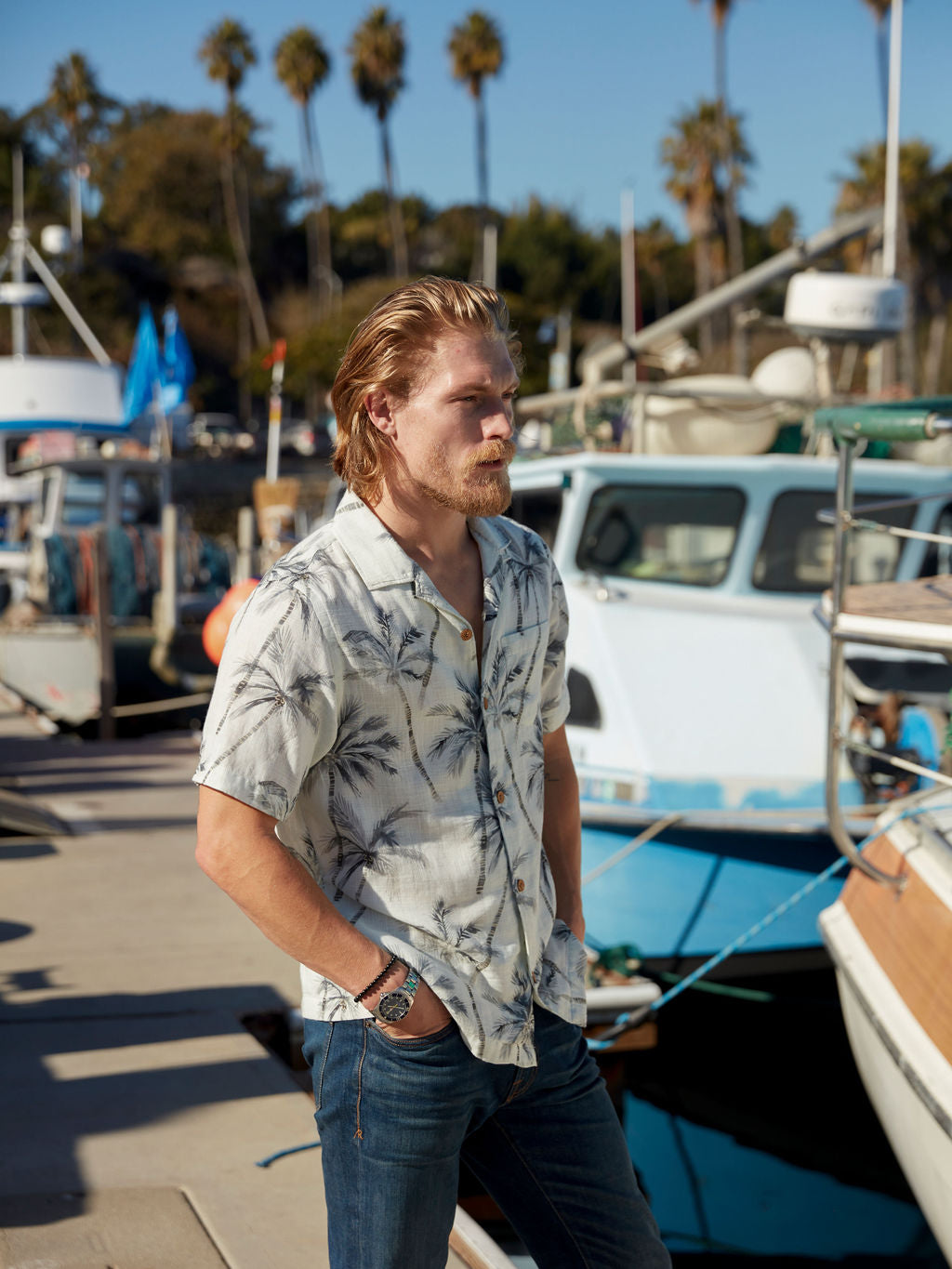 Double Gauze - Camp Shirt - Water Palm