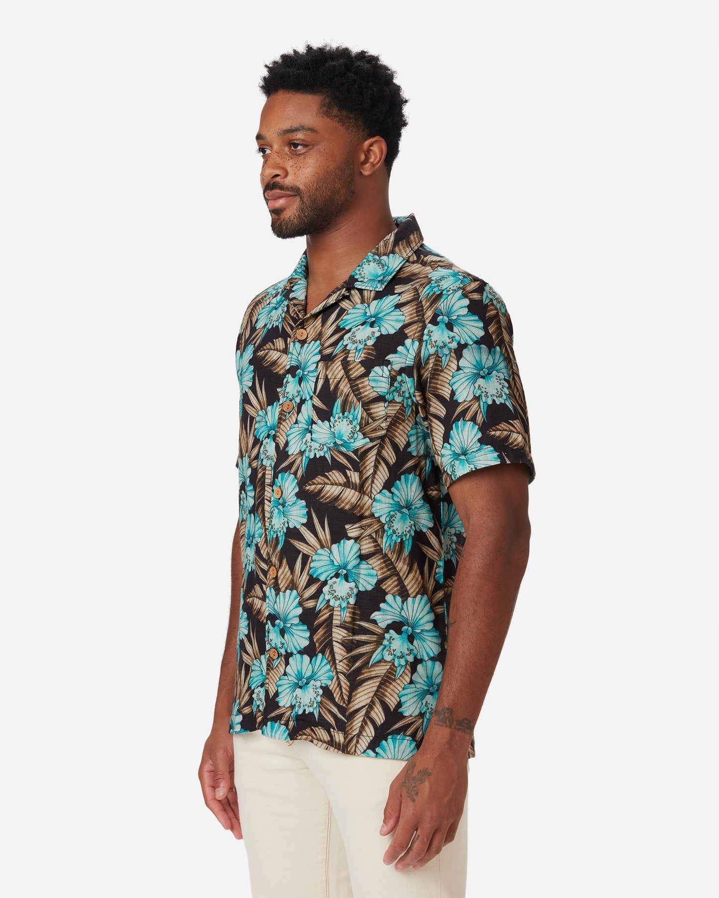 Double Gauze - Camp Shirt - Electric Floral