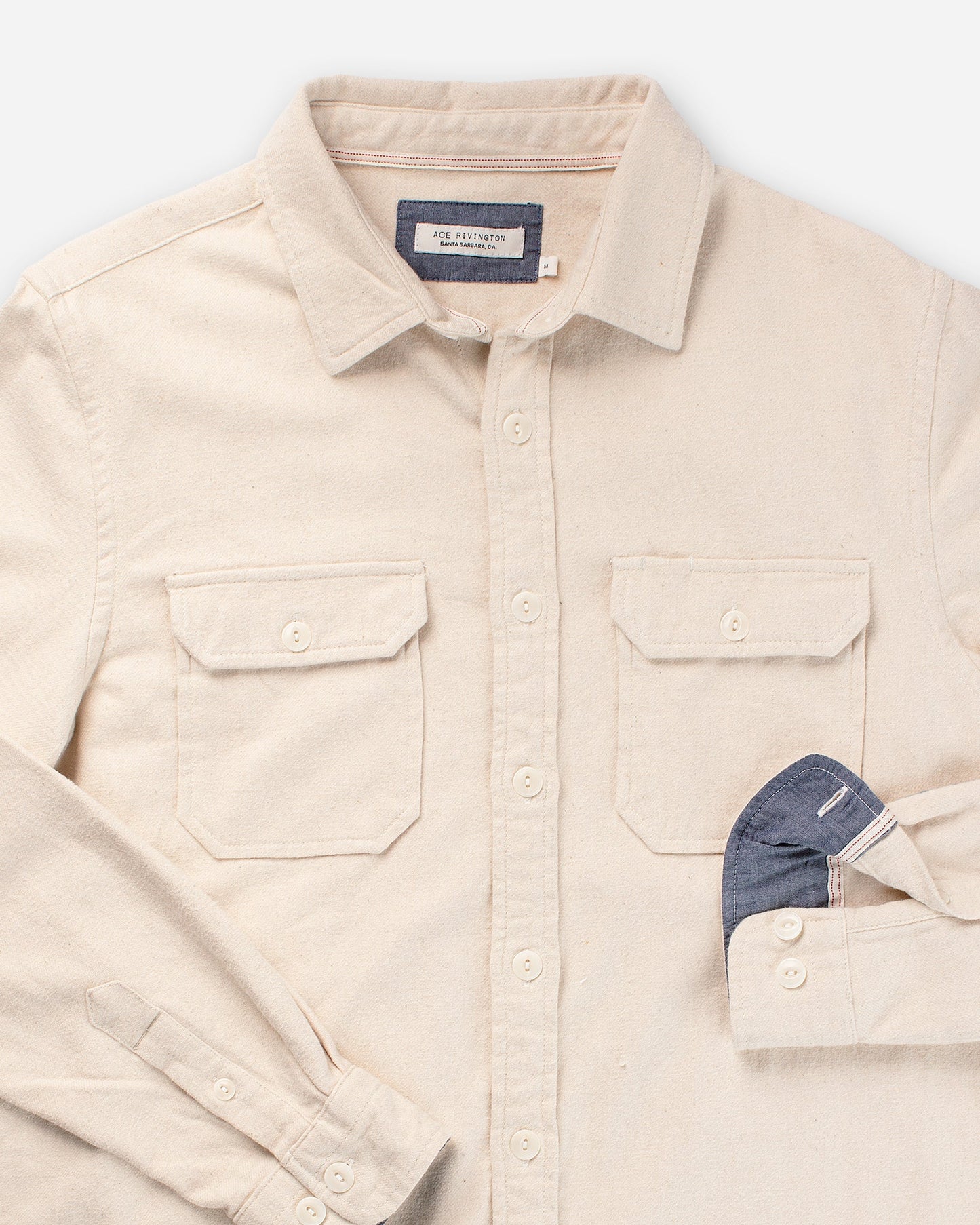 Winter Flannel - Utility Shirt - Ecru
