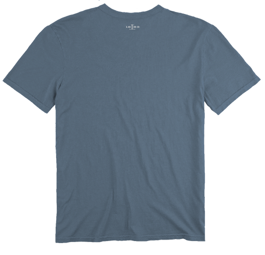 Supima Tee - Crewneck SS - Lucchese Denim Blue