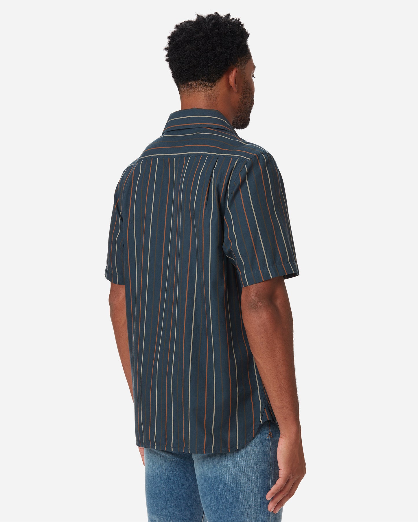 Light Weight- Tailored Shirt- River Stripe