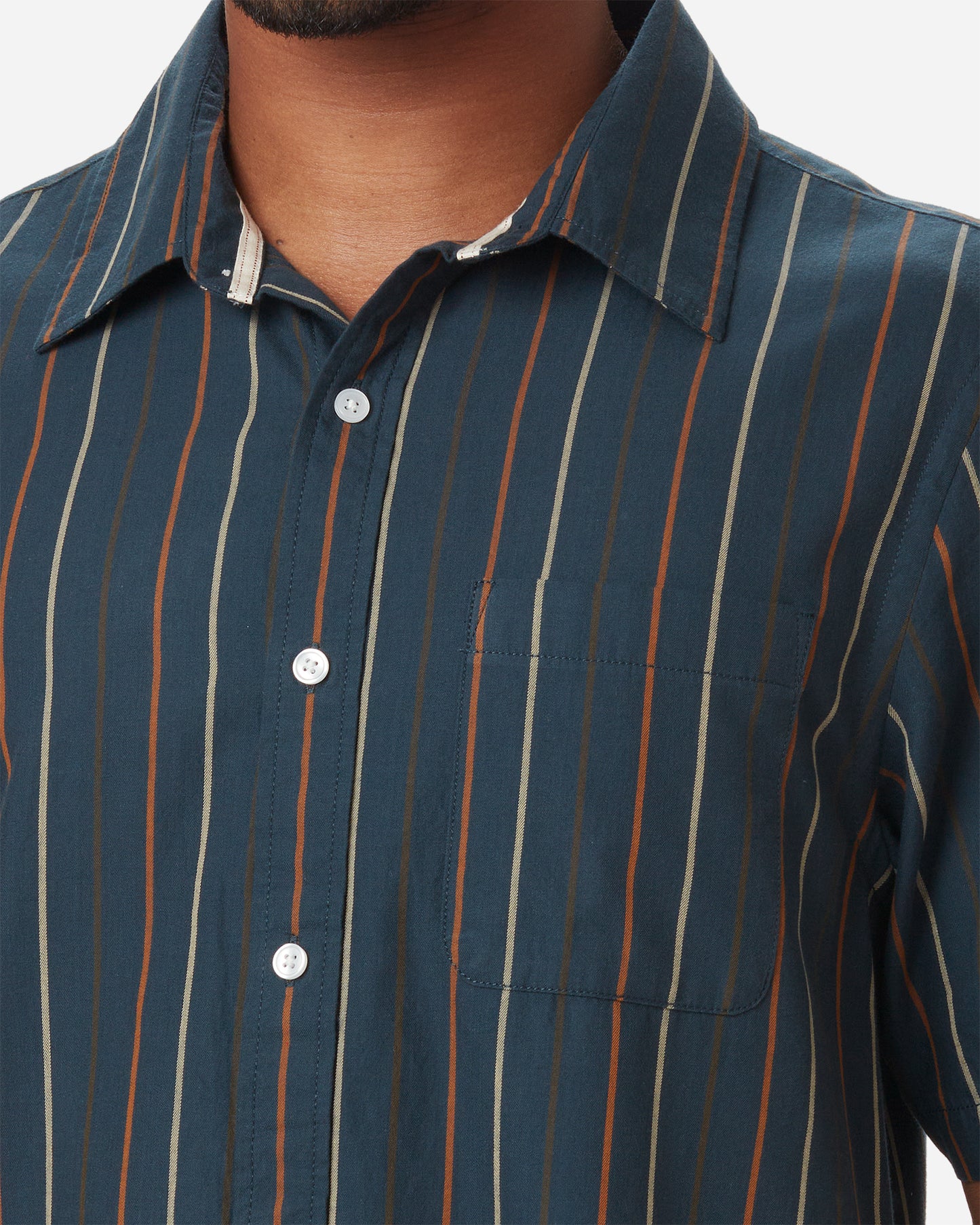 Light Weight- Tailored Shirt- River Stripe