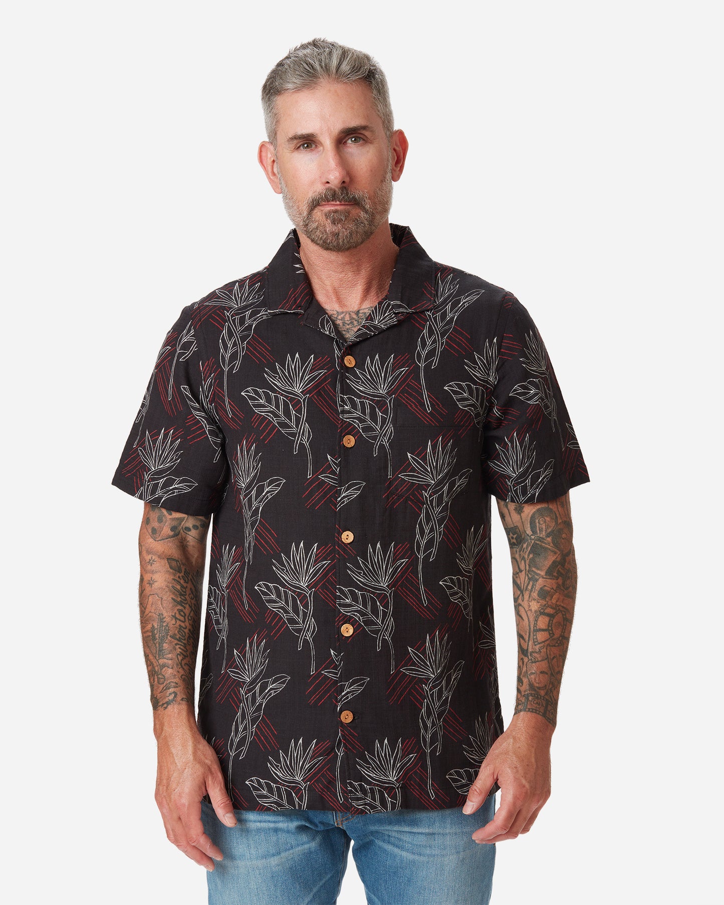 Double Gauze- Camp Shirt- Night Bird