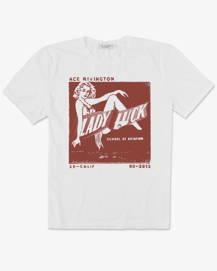 Supima Tee - Crewneck SS - Lady Luck Chalk