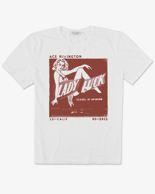 Supima Tee - Crewneck SS - Lady Luck Chalk