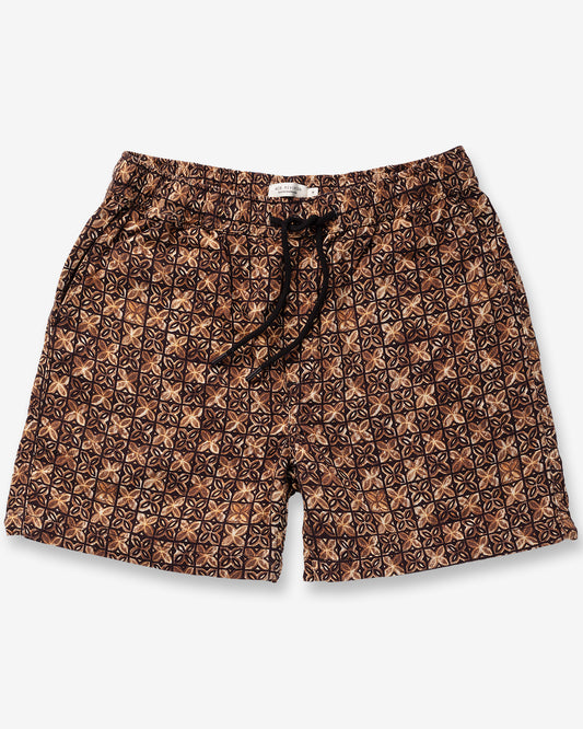 Double Gauze- Resort Shorts- Vintage Tile