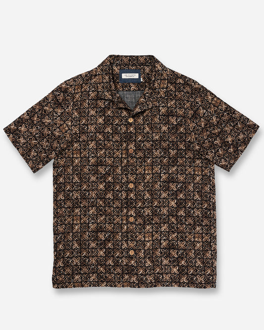 Double Gauze- Camp Shirt- Vintage Tile