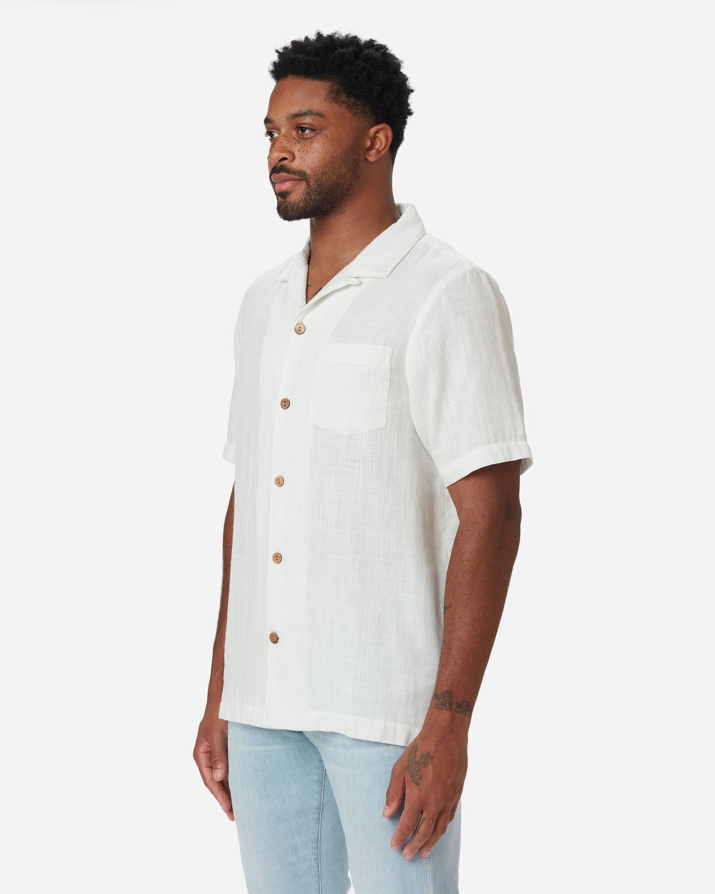 Double Gauze - Camp Shirt - Chalk